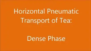 Pneumatic Transport - Dense Phase