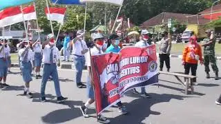 HEBOH, Bunderan Giriwoyo PENUH. Rombongan SMA Pangudi Luhur Telah ikut Karnaval 2022