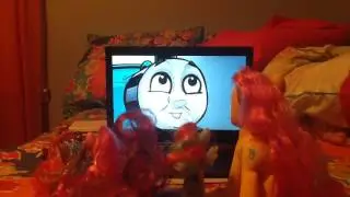 The Ponies watch Thomas' Shark Escape Story