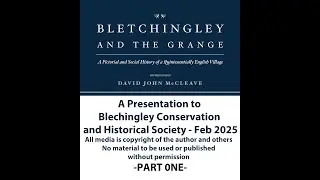 Film Presentation by David John McCleave to Bletchingley (Surrey) Conservation & Historical Society