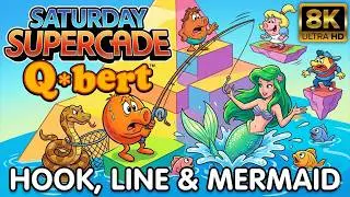 Saturday Supercade Q*Bert Hook, Line & Mermaid AI Upscale 4K
