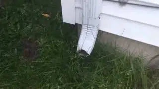 rain water falling from the gutters and pour spout not working.