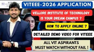 🥇VITEEE-2026|Университет VIT |Демонстрационная версия заявления|Как подать заявку |Консультации п...