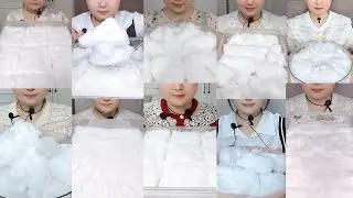 ONLY BITES🔷HER SOLO SOFT SQUEAKY FREEZER FROST EATING COMPILATION🧊