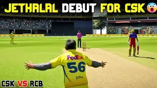 🤯Jethalal Playing For CSK vs RCB - Pehli Ball Pe Six | JETHALAL PLAYING CRICKET | CRICKET 24