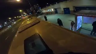 Warsaw - BUS SURFING FAIL (Angry driver calls the police)