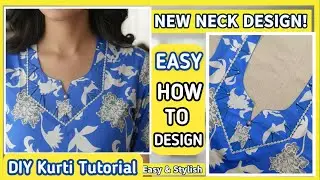 Latest V Shape kurti Neck Design | Pearl Button & Lace Neck Design | Easy Stitching #neckdesign 