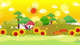 Beautiful evening flower river cartoon background - LED Background 4K
