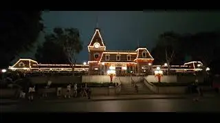 Disneyland Main Street USA Railroad around 1am after park closed