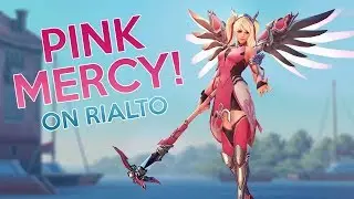 Trying out the new PINK MERCY on Rialto! | Overwatch