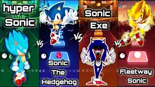 Sonic - Sonic EXE - Fleetway Sonic - Hyper Sonic / Tiles Hop Edm Rush