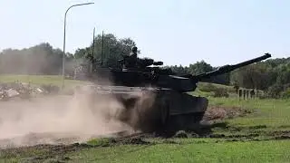Poland Army trains with the new U.S. M1A2 Abrams Main Battle Tank