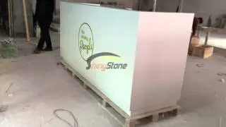Bespoke LOGO solid surface reception desk