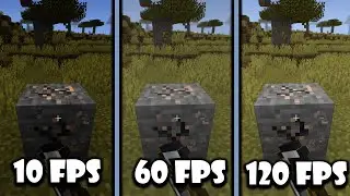 minecraft 5fps vs 10fps vs 20fps vs 60fps vs 120fps vs 220fps
