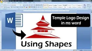 Temple Logo Design using Shapes in ms word |||