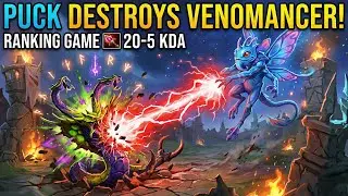 How to 1v5 in Ranked: Mid Smurf Gameplay😈 #dota2 #puck #midliner   #gaming #dota2live