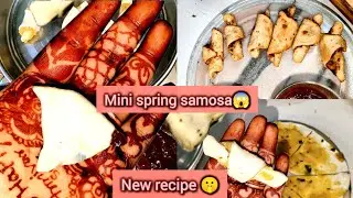 Wait for end😱 recipe spring samosa new day new adventure 😉