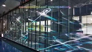Transparent LED Display-The Curved Transparent LED Display-HTJLED