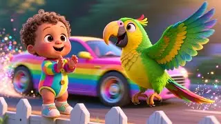 Talking Parrot With Baby 🦜 | Fun Talking Bird Song for Kids | Playful Nursery Rhyme