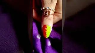 Nail art with Needle #nailart #nails #needlenailart #needlework #twocolourpattaren #two #shorts