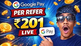 Google pay per refer 201 cashback received live Mirajul khan unlimited refer cashback don't miss
