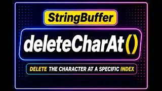 StringBuffer deleteCharAt() Method in Java | Remove Character by Index