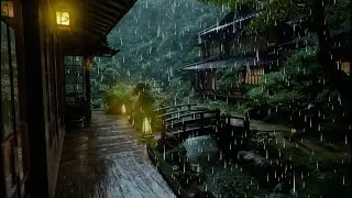 Quiet Rain in the Woods Cabin 🌧 | Deep Sleep with Heavy Rain Sounds