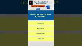 How do you insert an index in a document? #WordTraining #WordQuiz #Microsoft365 #MSWordQuiz