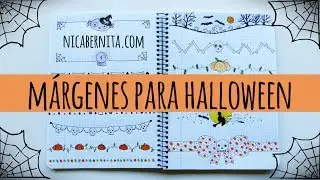 MÁRGENES para cuadernos y BORDES para cartas con DIBUJOS DE HALLOWEEN (1)  🎃 Nica Bernita
