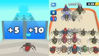 Merge Spider Train, Monsters Merge Horror: Choo Choo Choose Train 🚂 Levels 1-10 Gameplay
