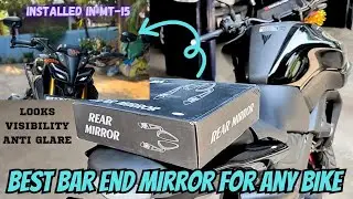 Unboxing & Installing Tanax Napoleon Bar End Mirrors |2024 MT-15 V3 Shocking 😱 Mileage