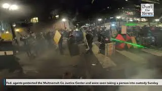 Portland- Fed Agents protect courthouse, take person
