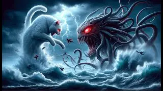Cat vs Kraken Fight #cat #cute #catmemes