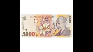 1998 5000 Lei Romania Banknote Portrait of Lucian Blaga