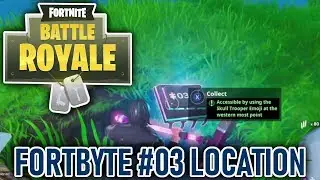 Fortnite Fortbyte #3 Location - Accessible by using Skull Trooper Emoji at the Western Most Point