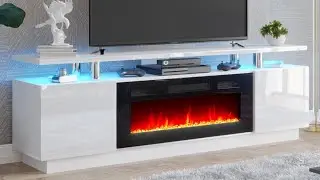 AMERLIFE Fireplace TV Stand With Electric Fireplace Installation