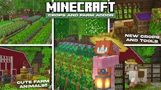 BEST Crops and  Farm Addon for Minecraft Bedrock/MCPE 1.21+ (new animals, tools, seeds etc.)