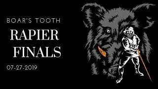 Boar's Tooth 2019 Rapier Finals:  Steve vs Jeremy