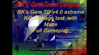 BKs Gem TD v4.0 full gameplay guide with maze