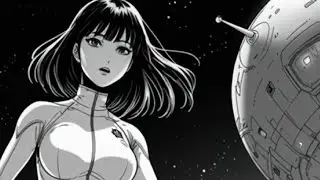 Sci-Fi Warrior Girl Approaches Massive Sphere 🔫🌌 | Epic Pull-Back Reveal