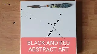 #Black & Red Abstract Art #howto #painting for beginners / Anjali Fine Arts - Abstract Art