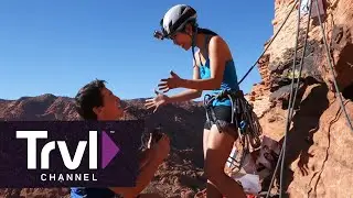 This Adventurous Couple Got Engaged While Rock Climbing | Travel Channel