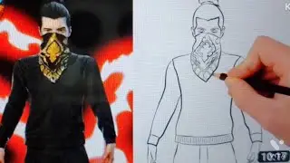 drawing ankush ff bundle skin free fire How to draw ankush ff