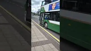 Volvo action with Lothian Country B9TL 849, and B5L H's 589, 584 & 575, seen at Livingston centre.