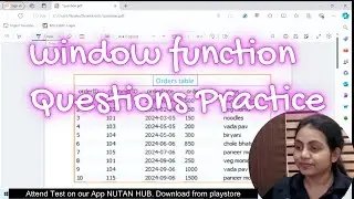 SQL : Windows Function Practice Questions (हिंदी में) max, sum, first_value ,count