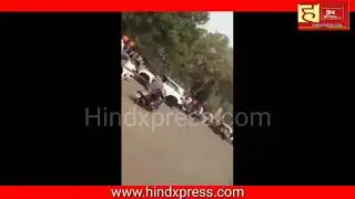 CHANDIGARH POLICE KE CHECKPOST BOARD KO YUVKON NE BNAYI APNI SWARI