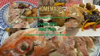 Oven Grill Red Fish || Baked || Homemade || Recipe || Grill