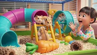 Five Little Hamsters Spin Spin Spin | Nursery Rhymes for Kids & Baby Songs