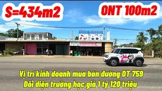 Cần bán vị trí kinh doanh mua bán đường DT 759.dt 7x62x100tc giá 1 tỷ 120 triệu 