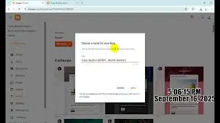 🌍 How To Create Blogger Website for World Wide Online Weather Checking | Step-by-Step Guide 2025